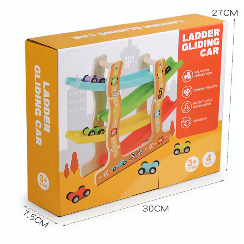 Four-layer Wooden Car Track Toys