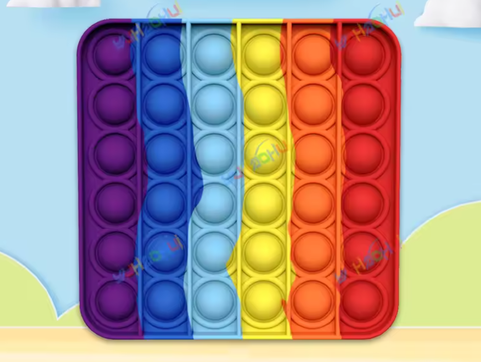 Rainbow Pop Push Fidget Toy