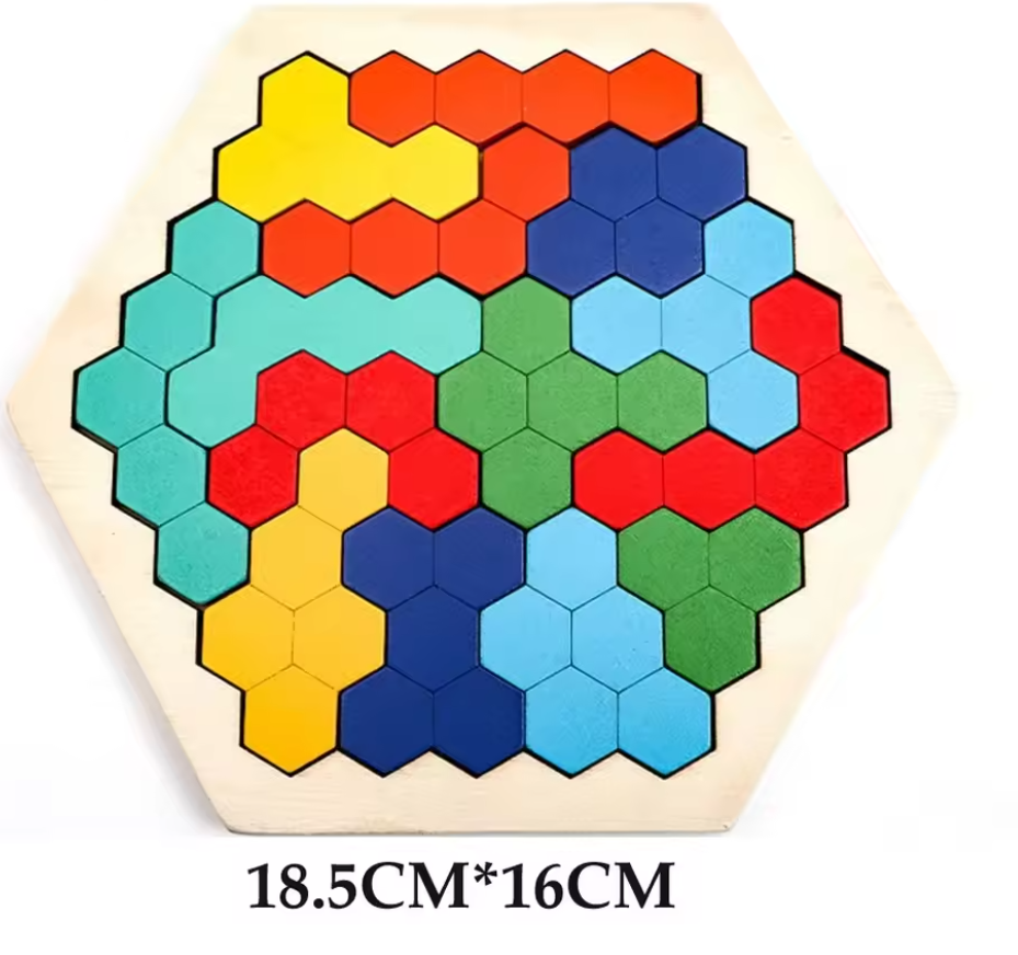 Hexagonal Wooden Puzzles Educational Toys
