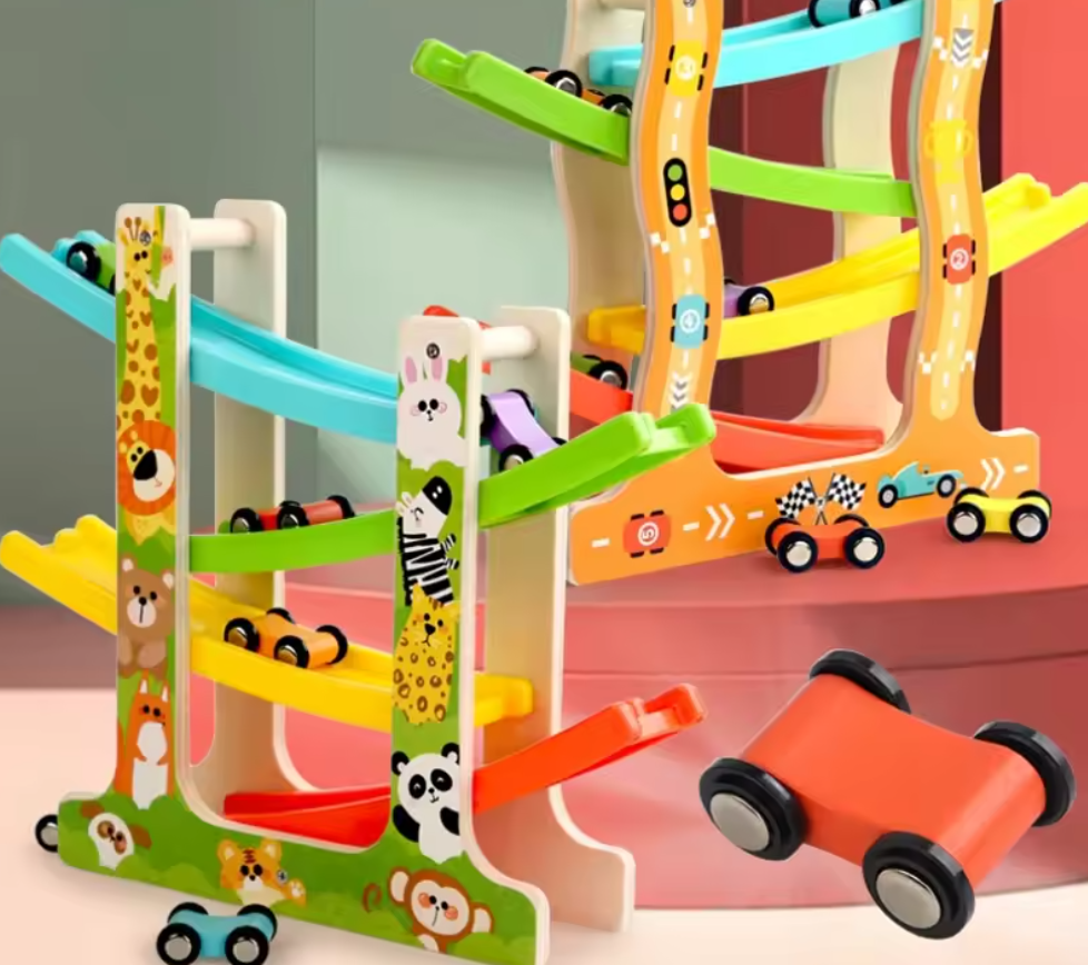 Four-layer Wooden Car Track Toys